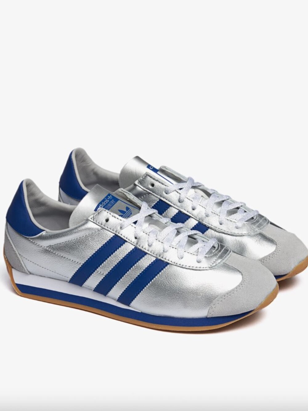 Adidas Country OG Sneaker Matte Silver/Bright Blue Women's Size 8.5